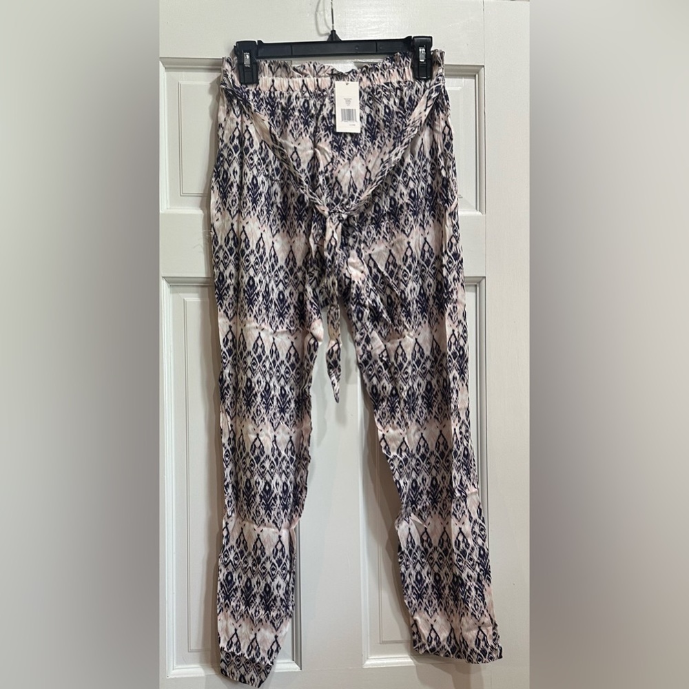 NWT Eberjey Women's Smocked High Waisted Rumba Hudson Pants Size S/M